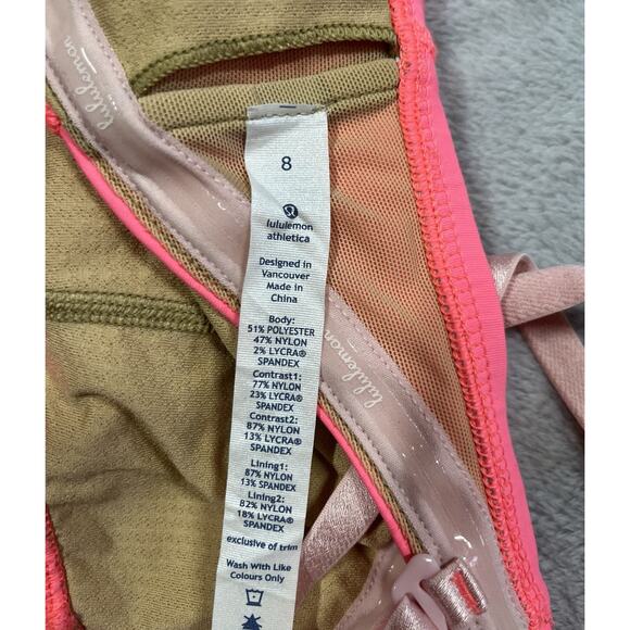 Lululemon 8 No Limits Tank Top Built In Bra Flowy Bright Fuchsia Hot Pink Fairy - Picture 5 of 9